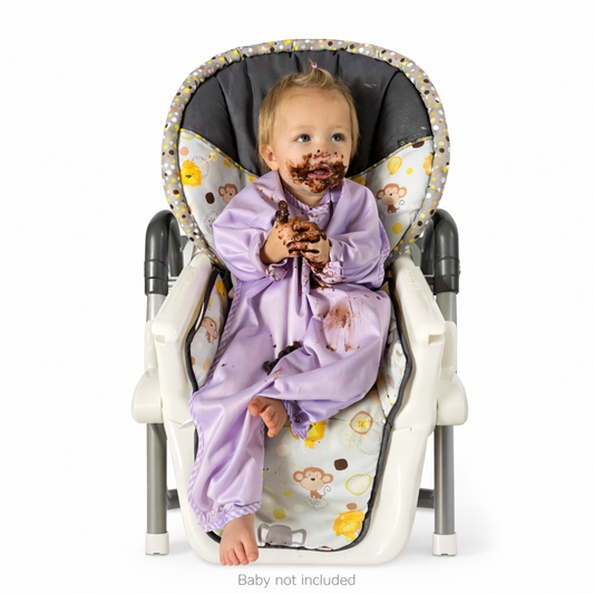 BodyBib Purple- The only bib that covers your baby from chest to ankle!