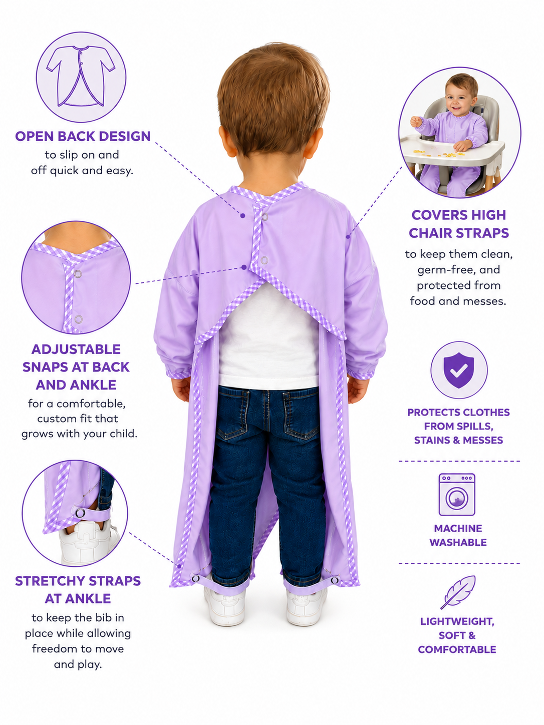 Purple BodyBib™ 3-Pack Bundle – Save $14.98!